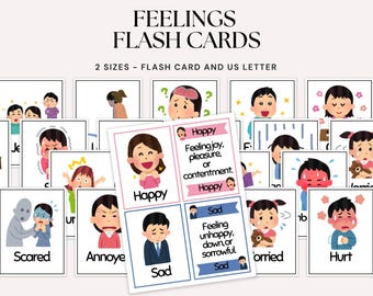 Emotion Flashcards Printable Feelings Flashcards Emotions Poster Emotional Learning Calm Down Corner Emotions Chart Emotional Regulation
