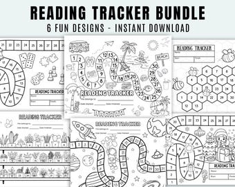 Reading Trackers For Kids Printable Kids Reading Tracker Bundle Reading Log Kids Book Tracker Kids Reading Challenge Adventure Reading Map