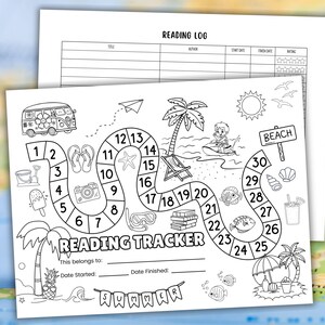 Summer Reading Challenge Reading Tracker for Kids Printable Book ...