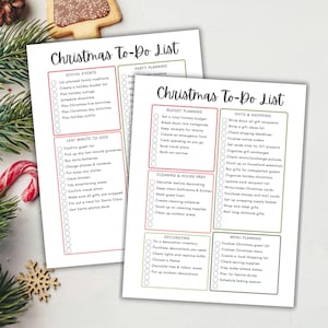 Christmas To Do List Printable Christmas Checklist Christmas Prep Checklist Christmas Planner Christmas Schedule Holiday To Do List