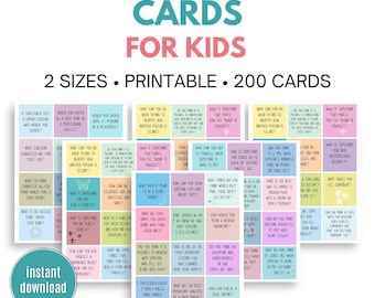 Conversation Cards For Kids, Conversation Starters For Kids, Conversation Games For Kids, Kids Conversation Cards