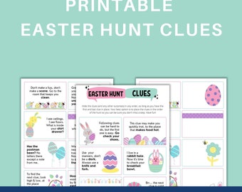 Easter Egg Scavenger Hunt Clues - Printable Easter Hunt Clues including Blank Cards To Make Your Own