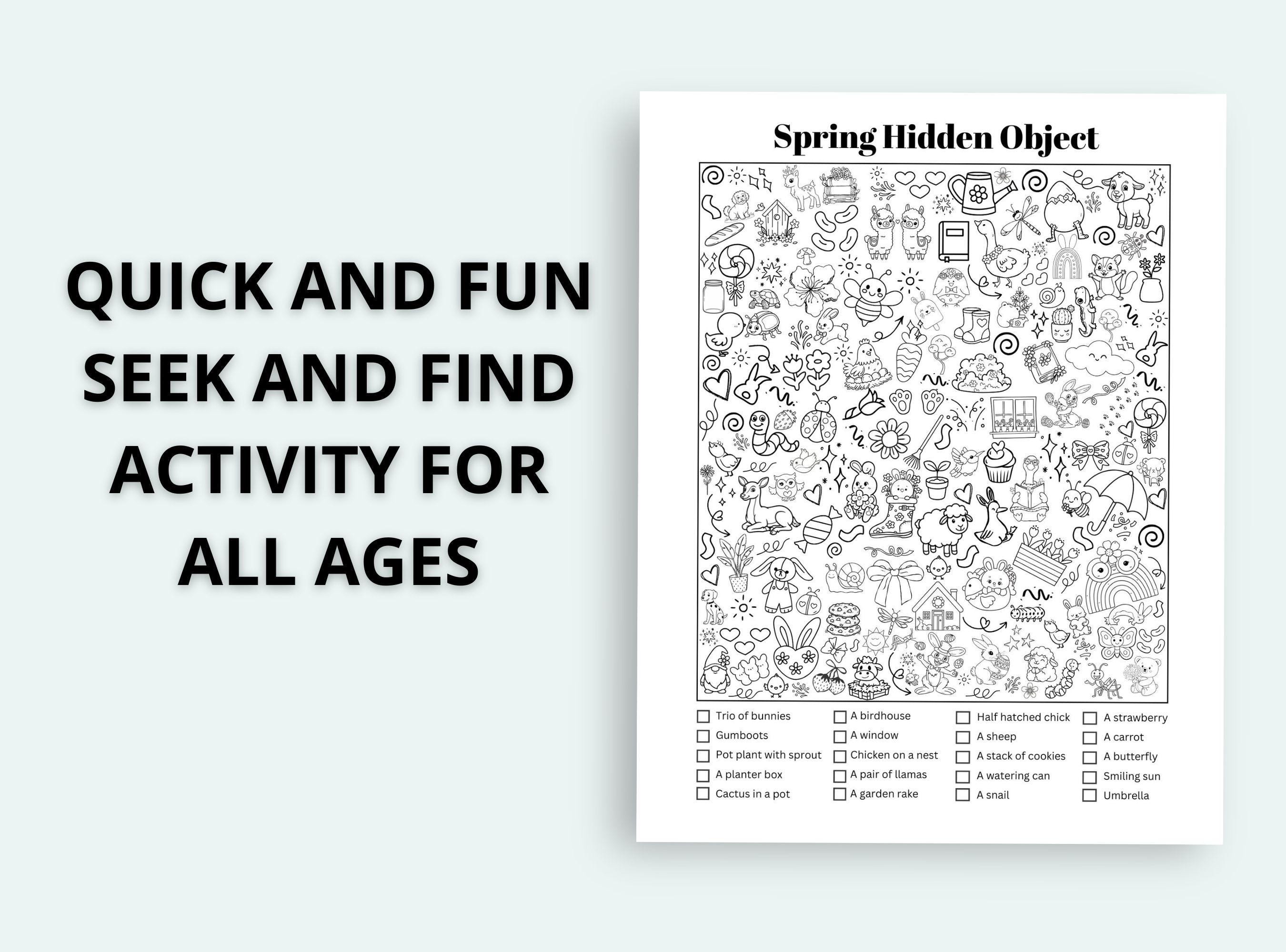 Spring Hidden Object Game I Spy Game Printable Spring Game Spring I Spy ...