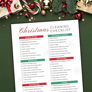 Christmas Cleaning Checklist Printable Christmas Cleaning Planner Holiday Cleaning Checklist Holiday Cleaning Schedule Christmas To Do List