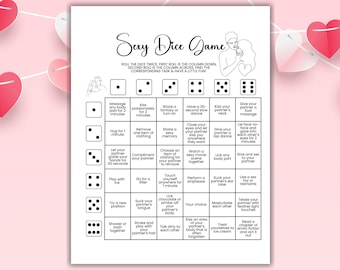 Sexy Dice Game Printable Couples Dice Game Date Dirty Dice Naughty Dice Game Foreplay Dice Game Printable Sex Game For Couples