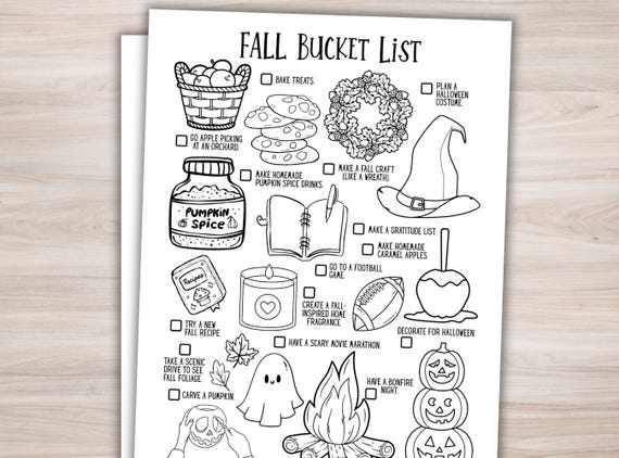 Fall Bucket List Template Printable Fall Activities For Kids Family Bucket List For Autumn To Do List Autumn Activities Fall Checklist