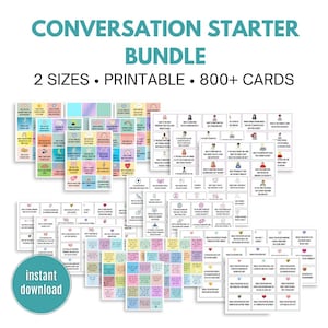 Konversationskartenpaket, 900 Konversationskarten für Familien, Konversationsfragen, Familienkonversationsspiele