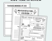 My Year In Review 2026 Printable New Years Activities Kids Year in Review Printable Year in Review Activity NYE 2027 Kids Year Recap