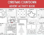 Christmas Countdown Activity Book Advent Activity Book Advent Countdown Advent Activities Printable Advent Calendar For Kids Activity Advent