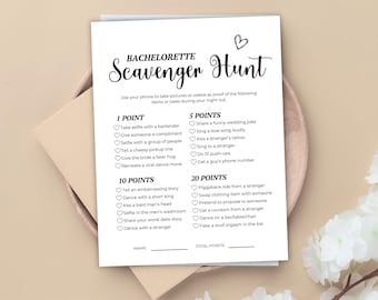Bachelorette Scavenger Hunt Bachelorette Party Game Printable Hen Party Game Bachelorette Games Bachelorette Girls Night Out Bride To Be