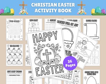 Christian Easter Activities Easter Activity Pack Easter Activity For Kids Easter Coloring Pages Religious Easter Activity Book Sunday School