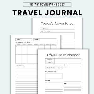 Reisetagebuch Druckbare Reisejournal Seiten Druckbare Reiseplaner Seiten Urlaubsjournal Tagesreiseplaner Reiseschreiben