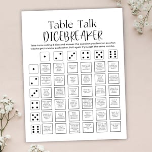 Coworker Dicebreaker Game Office Party Game Printable Team Building Games Office Games Staff Meeting Games Icebreaker Games For Work