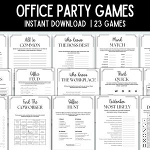 Office Party Games Printable Team Building Games Office Games Staff Meeting Games Ice Breaker Games Work Party Games Games For Coworkers