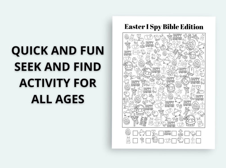 Christian Easter I Spy Printable Easter Game Easter Bible Games Easter ...