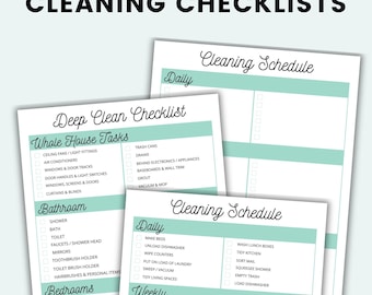 Cleaning Checklist Printable Spring Cleaning Deep Cleaning List Daily Weekly Monthly Cleaning Printable Cleaning Planner Cleaning Schedule