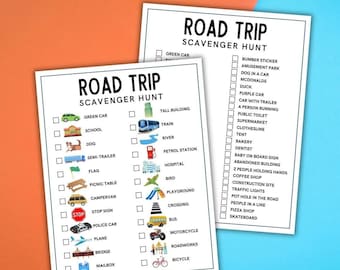 Road Trip-speurtocht voor kinderen Auto-speurtocht activiteit voor kinderen Road Trip-spellen Road Trip-activiteiten Afdrukbare speurtocht-spel