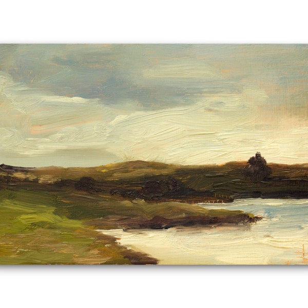 Oil Painting 4x6 in - ORIGINAL - Landscape - UNFRAMED - Painting by Bruno Monteiro