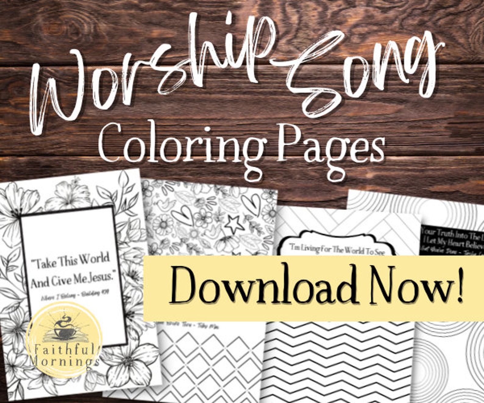 Worship Song Coloring Pages - Etsy