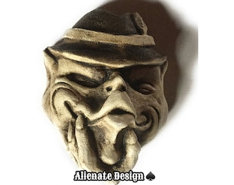 Wall mounted Gargoyle ... "MAX".... Stone Gargoyle  for indoors or for the garden