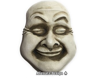 Wall hanging Gargoyle "SMILE" Stone wall plaque for indoors or for the garden