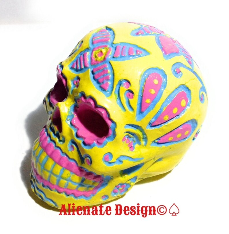 Skull SUGAR SKULL....Day of The Dead Skull...Dia de Los Muertos..