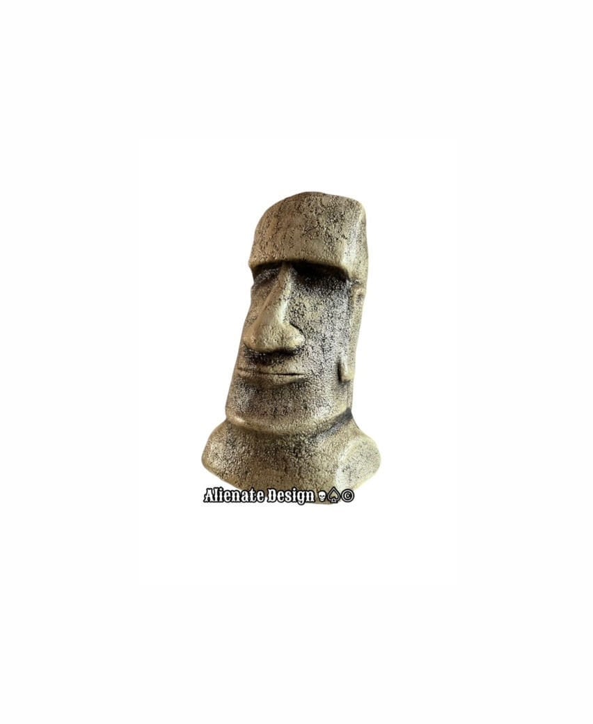 Easter Isle Zen Easter Island Stone Statue Head. Underground 