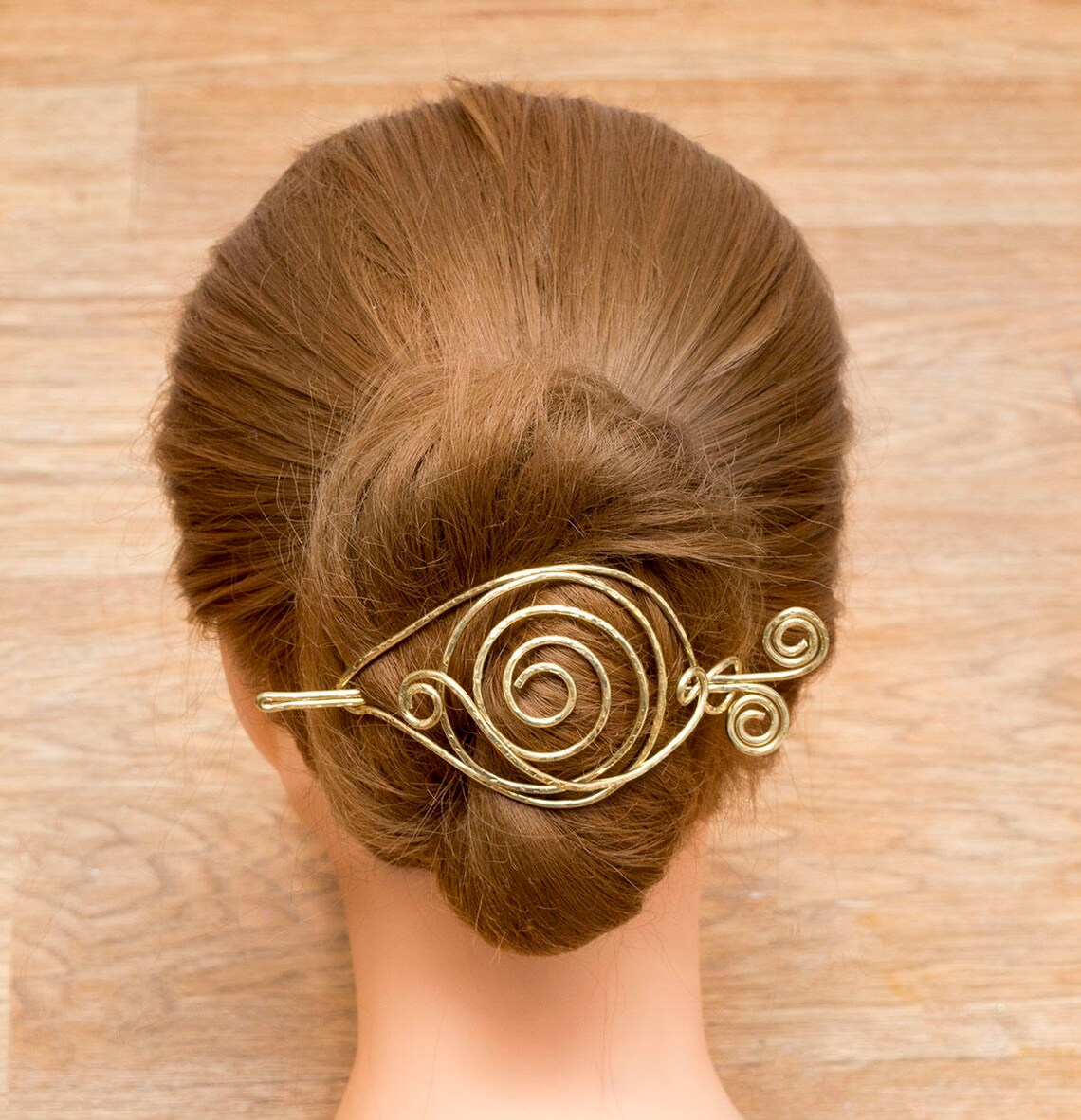 Brass Hair Bun Maker and Holder hair Stick Hair Bun Slide Etsy