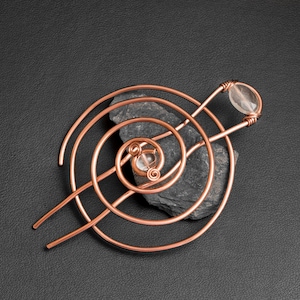 Copper  Spiral bun cage ,hair bun holder,hair bun ,hair slide, copper bun holder