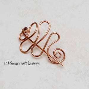 Shawl and Sweater pin copper wire Shawl Pin,Shawl brooch, Sweater Pin, copper shawl pin