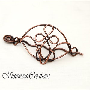 Antique Copper hair bun holder, solid copper hair bun slide,Hair slide,Hair Accessories,gift for women,celtic hair barrette