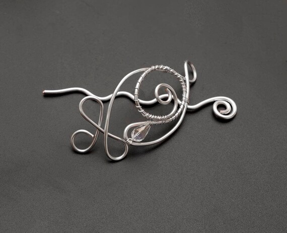 Antique Copper Hair Bun Slide: Wire Wrapped Barrette With  display picture 1