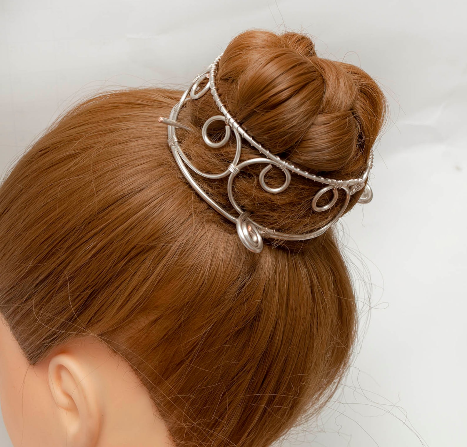Copper Spiral Bun Cuff hair Bun Holderhair Bun hair Slide Etsy UK