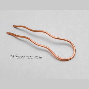 ベルベットテクスチャード銅ヘアフォーク、ウェーブヘアバンホルダー