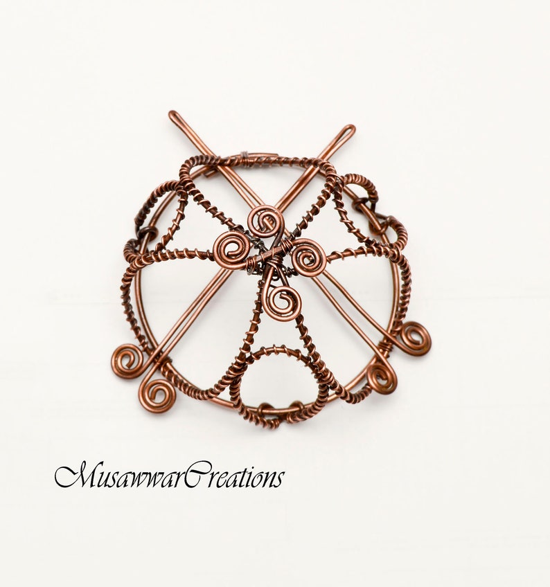 Antique Copper Bun Cage Hair Bun Cage Hair Holderhair Bun Etsy