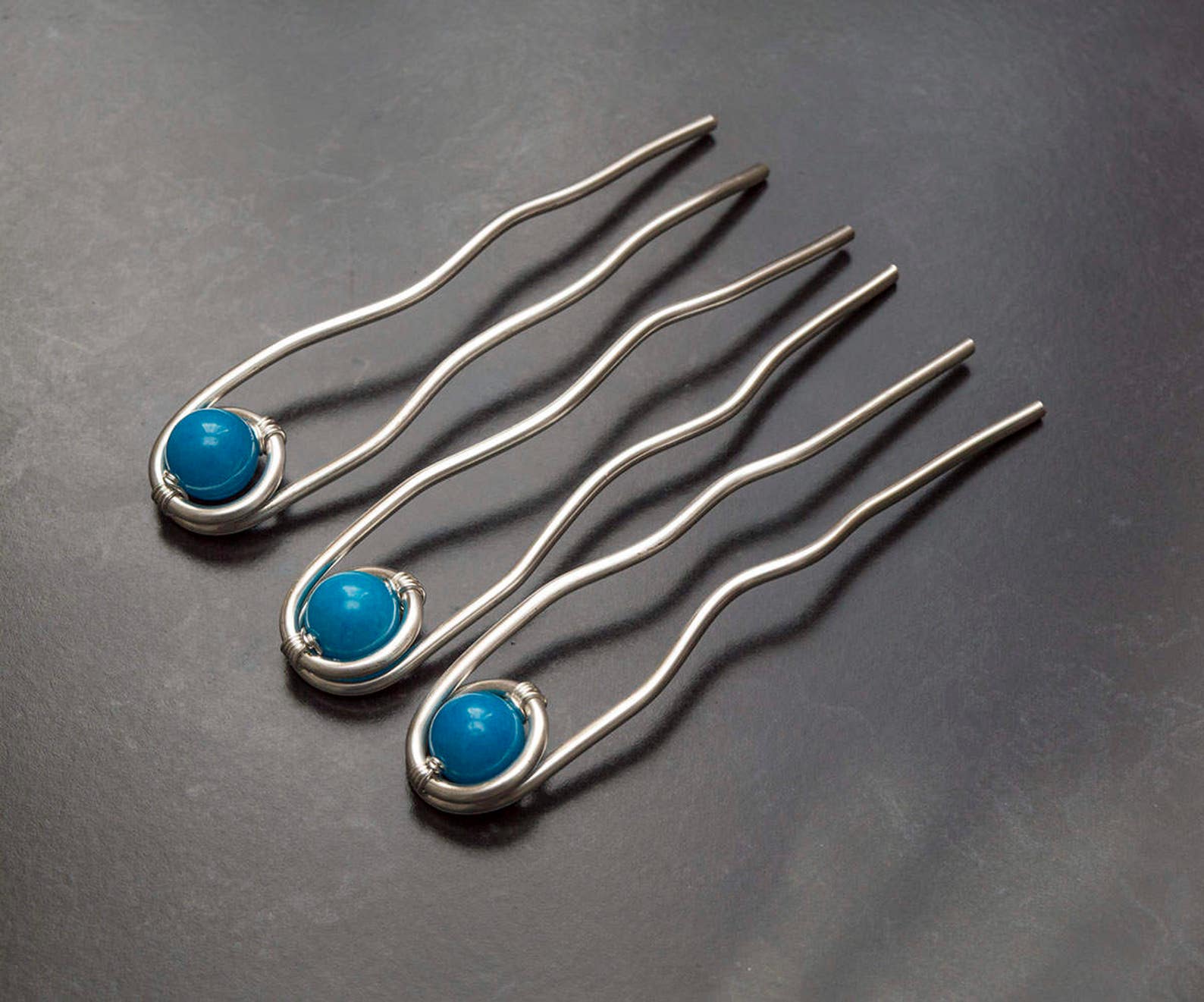 3 Hair Bun Pins Heavy Duty Silver Hair Pins Thick Guage Etsy UK