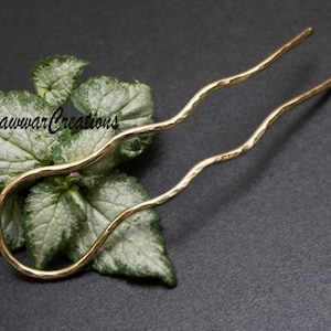 Handmade brass hair fork,suitable for curly thick or long hair. Hair bun holder, hair bun slides,hair fork