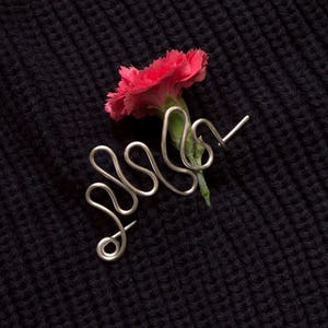 Loops shape Silver wire Shawl and Sweater pin,Copper wire  Shawl Pin,Shawl brooch, Sweater Pin,