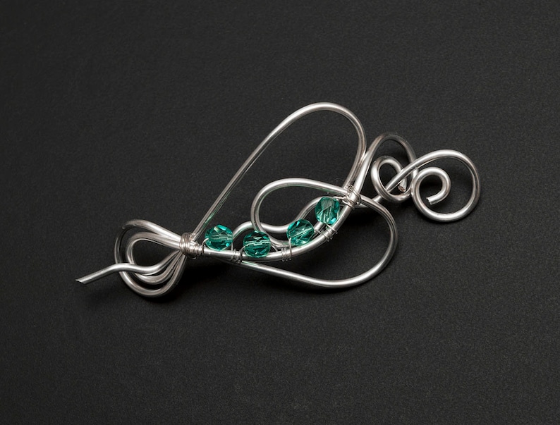 Silver shawl pin,silver wire heart shape pin sweater brooch,scarf brooch