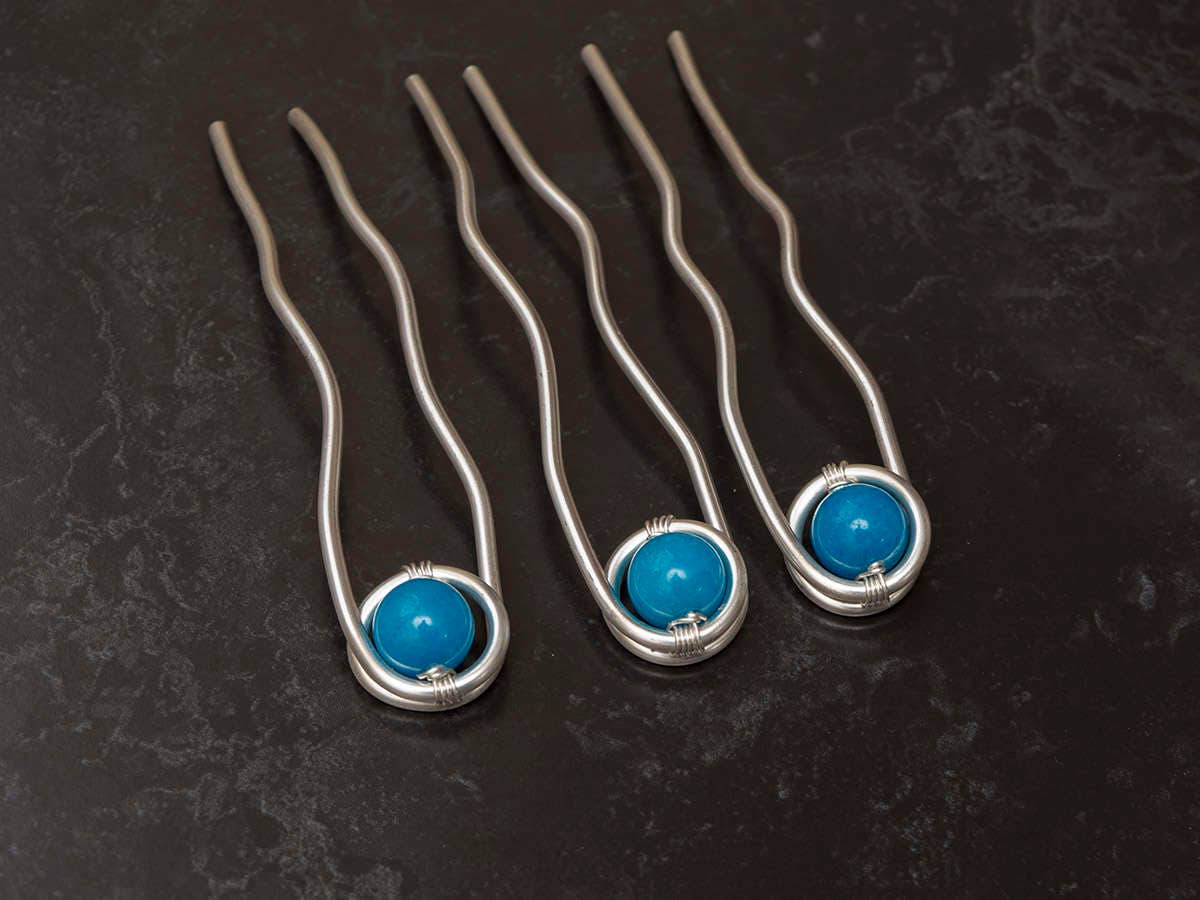 3 Hair Bun Pins Heavy Duty Silver Hair Pins Thick Guage Etsy UK