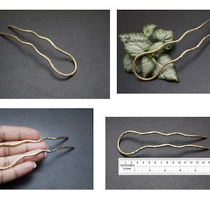 Handmade brass hair fork,suitable for curly thick or long hair. Hair bun holder, hair bun slides,hair fork