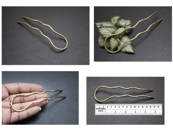 Handmade brass hair fork,suitable for curly thick or long hair. Hair bun holder, hair bun slides,hair fork