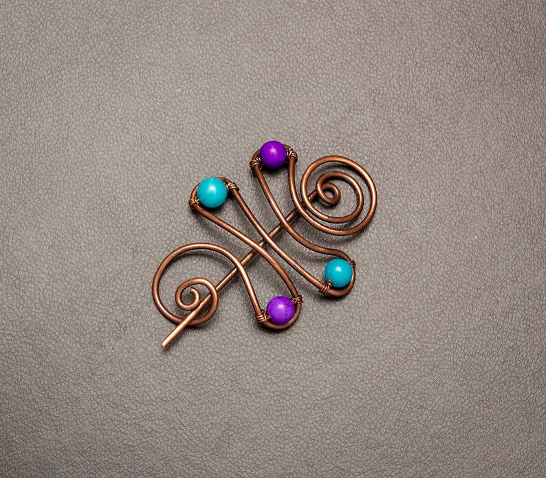 blue and purple stone shawl pin Silver shawl pin Valentine/'s gift for her, sweater brooch,silver plated scarf brooch