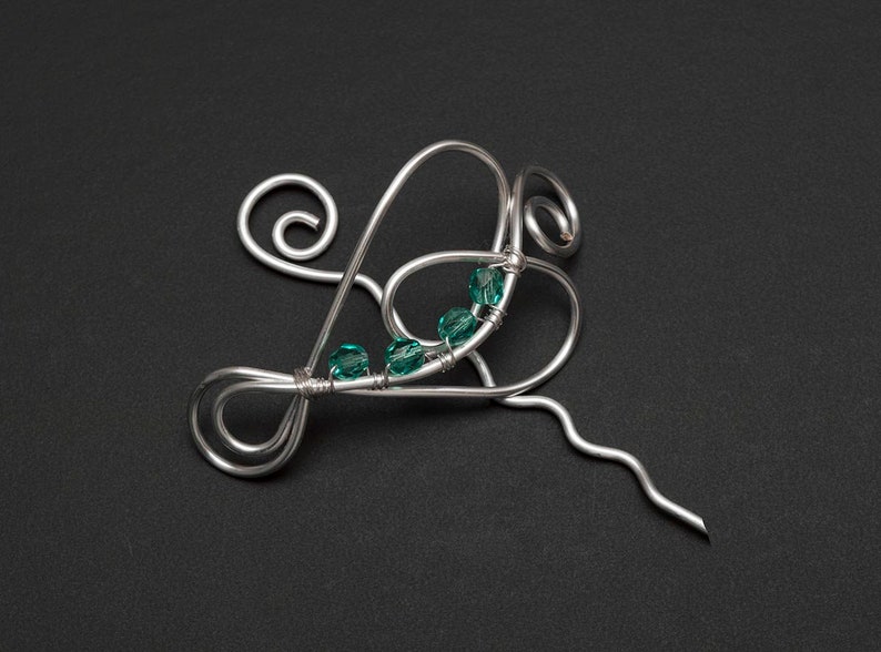 Silver shawl pin,silver wire heart shape pin sweater brooch,scarf brooch