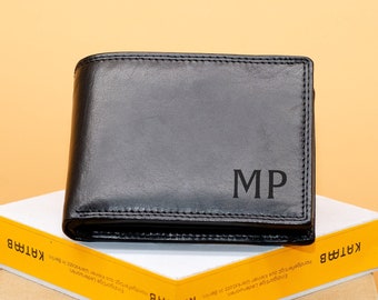 Personalisierte Geldbörse für Männer mit Gravur.Monogrammed Brieftasche für Männer.Portemonnaie für Herren.Gravierte Brieftasche Geschenk.