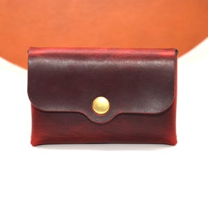 Minimalistische Portemonnaie für Damen. Leder Geldbeutel. Schlanke Brieftasche. Leder Etui. Geschenk für ihn. Geschenk für Sie. Geldbörse.