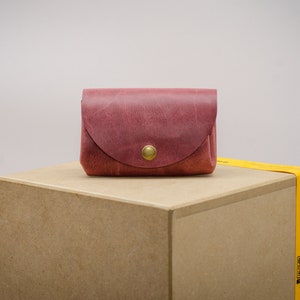 Frauen Geldbeutel Kleines minimalistisches Portemonnaie für Damen Einzigartiges Geschenk Schlanke Brieftasche Größe: ca.11,5x8x3,5cm Alt-rosa
