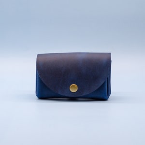 Women wallet.Small purses for ladies. Minimalist wallet for women. Purse for ladies.Minimalist leather wallet. Size cir. 11,5x8x3cm. Dunkelblau