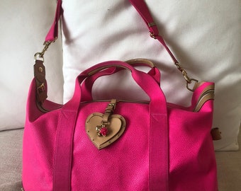 Rare beautiful pink leather Mulberry clipper hold all bag excellent condition
