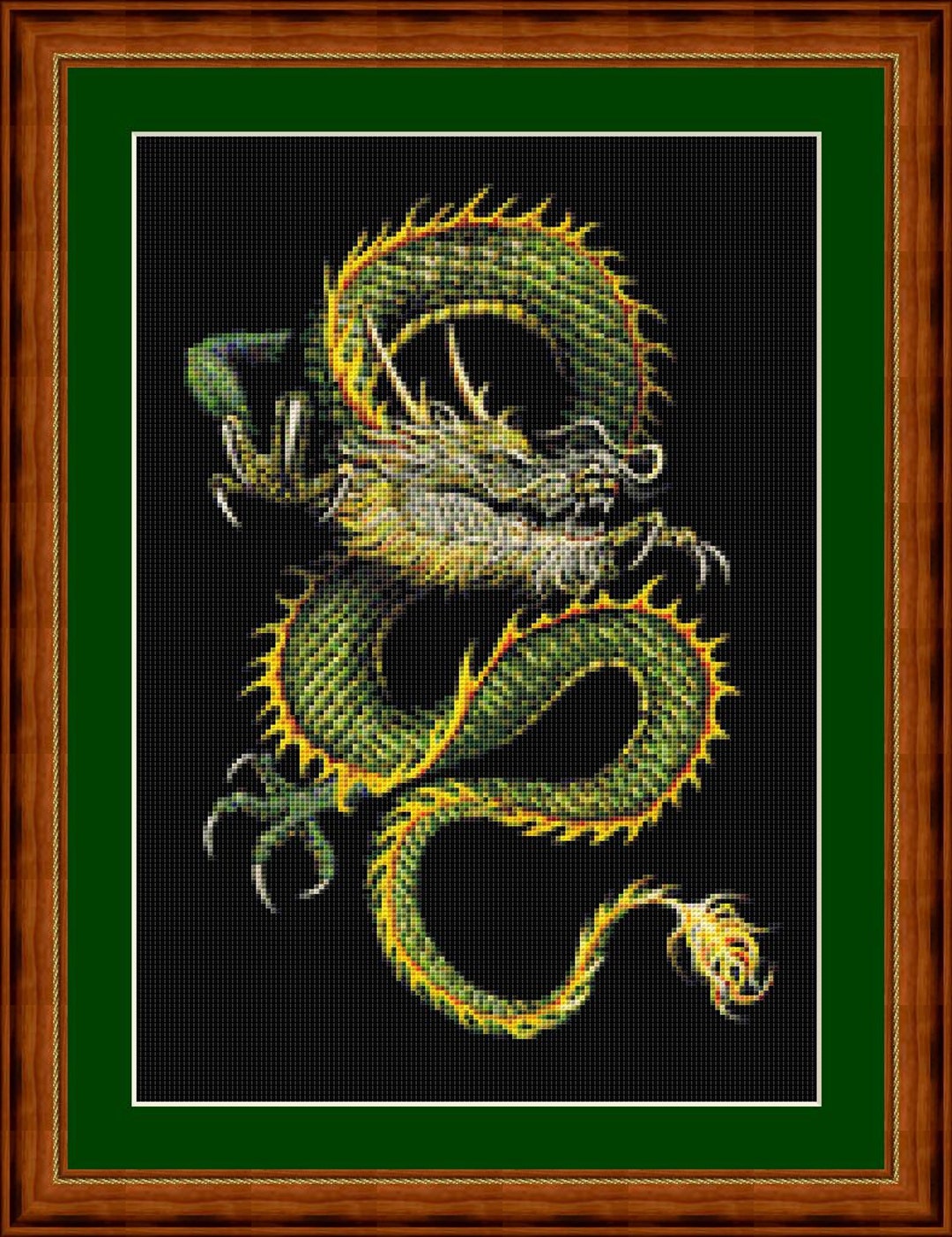 CHINESE DRAGON 3 - Pdf in 14 or 18 Count. Original Artist Unknown - Etsy